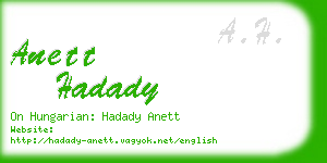 anett hadady business card